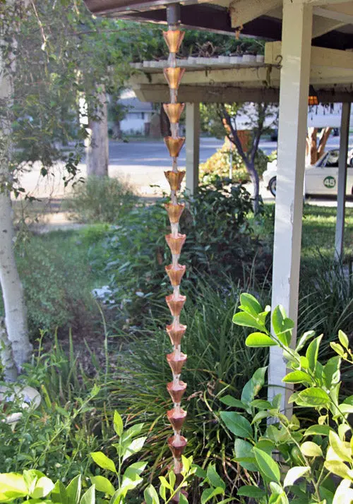 Rain Chain Copper Star Flower - Image 3