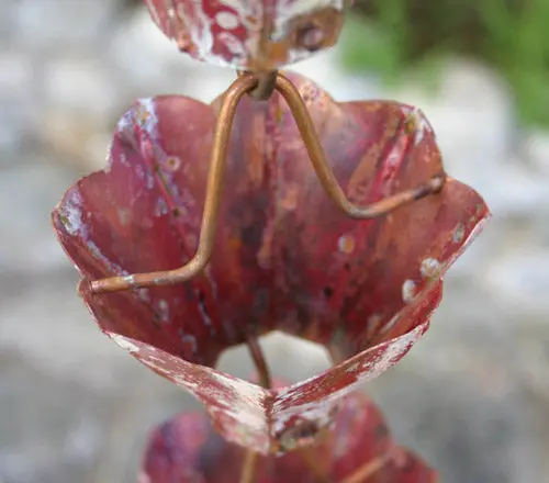 Rain Chain Copper Star Flower Aged Finish - Image 2