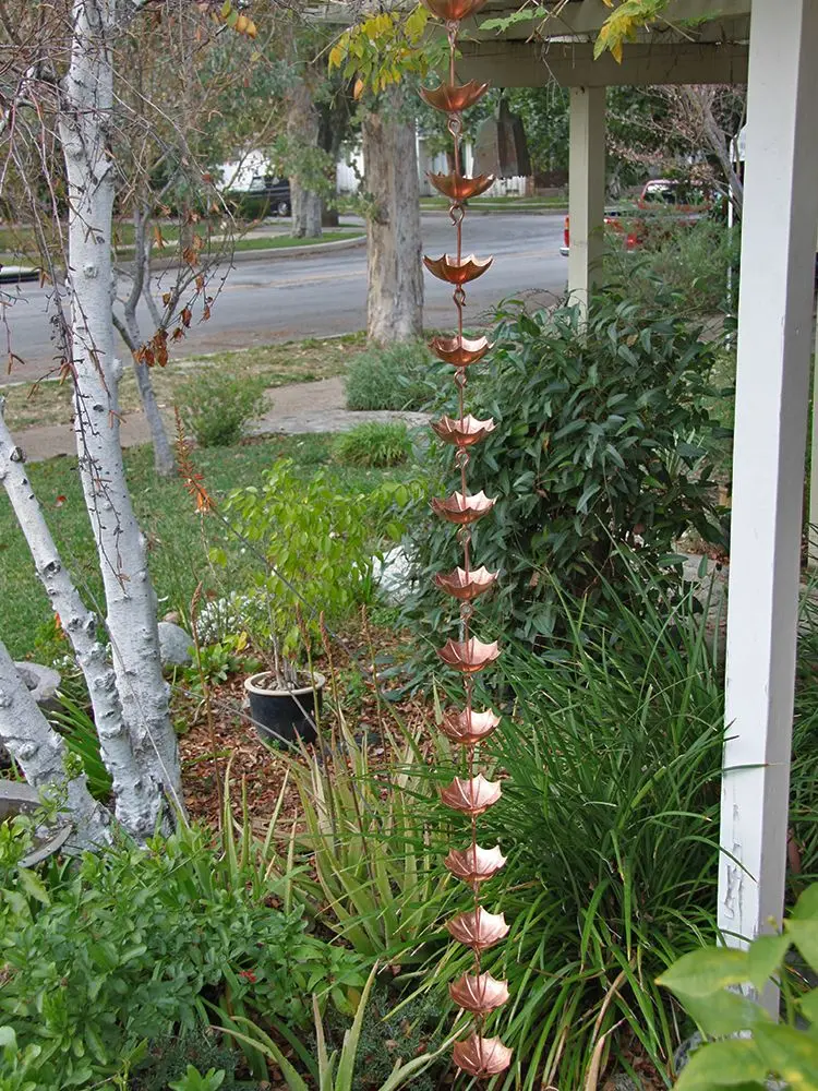 Rain Chain Copper Umbrella Cups - Image 3