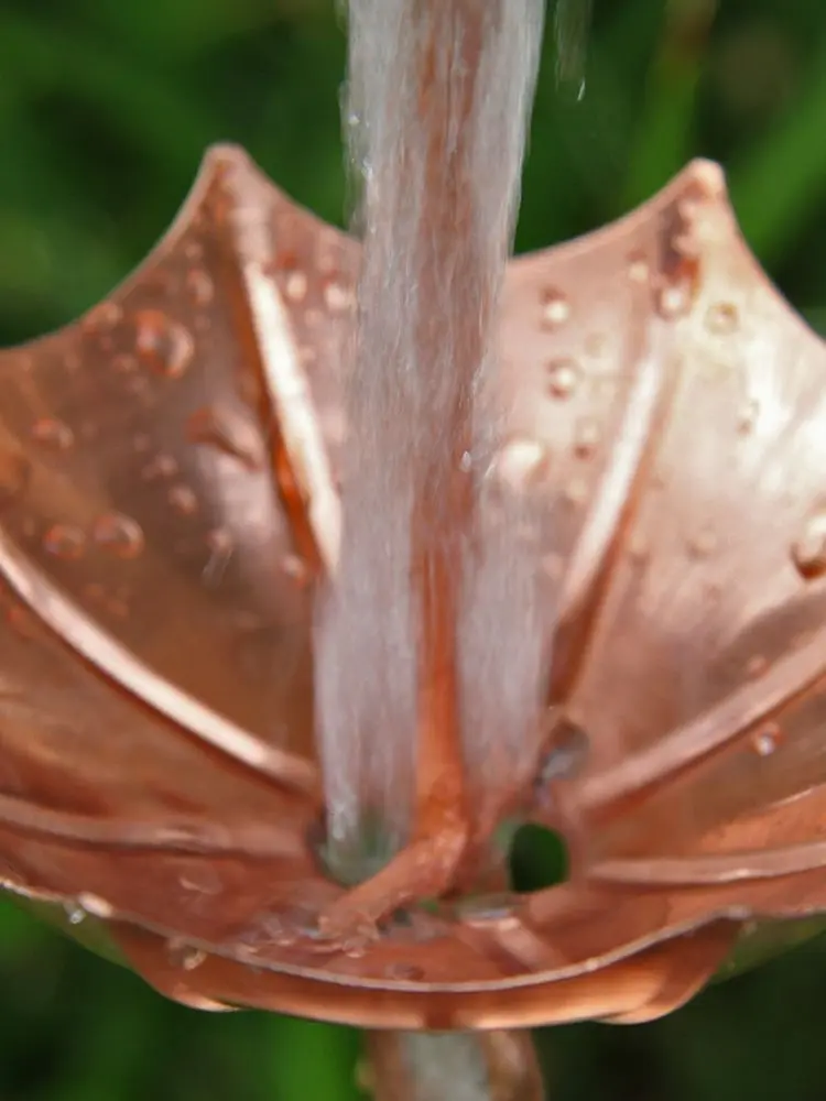 Rain Chain Copper Umbrella Cups - Image 4