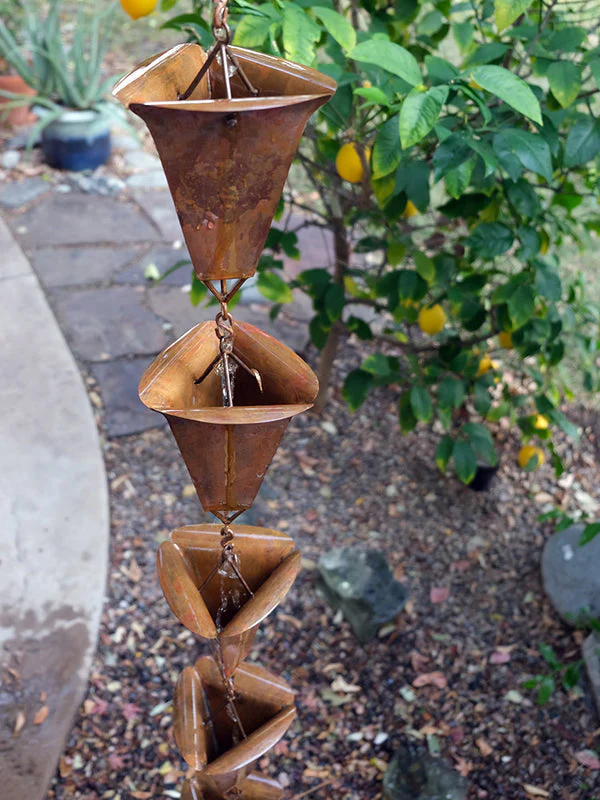 Rain Chain Desert Flower- Copper