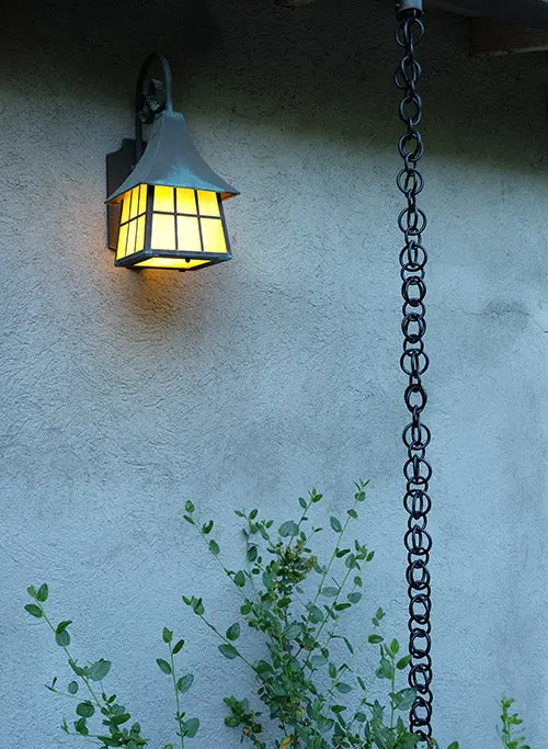 Rain Chain Double Loops - Black Aluminum - Image 3