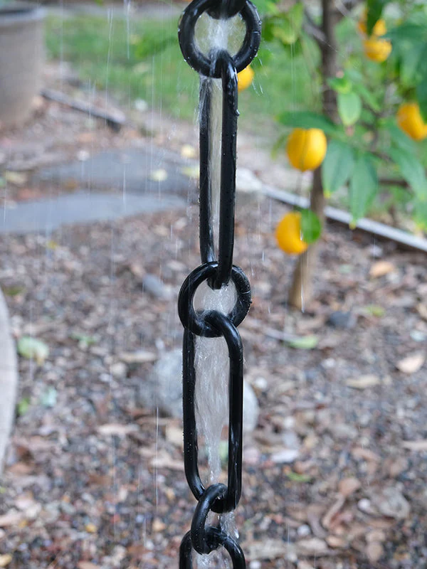 Rain Chain Elongated Chain Black - Image 3