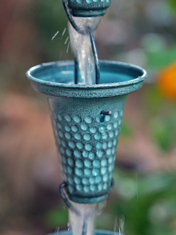 Rain Chain Flared Cups - Patina - Image 3