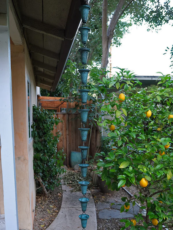 Rain Chain Flared Cups - Patina - Image 4