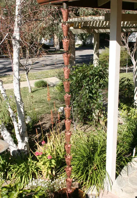 Rain Chain Hummingbird Copper Rainchain - Image 3