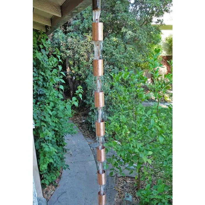 Rain Chain Kenchiku Unfinished Hammered Copper Cups - Image 2