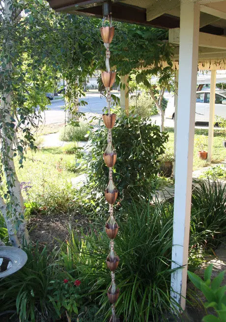 Rain Chain Kumo Copper Cups - Image 3
