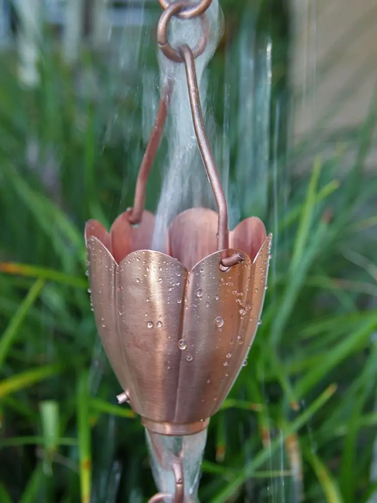 Rain Chain Kumo Copper Cups - Image 4