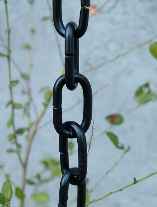 Rain Chain Large Aluminum  Link- Black
