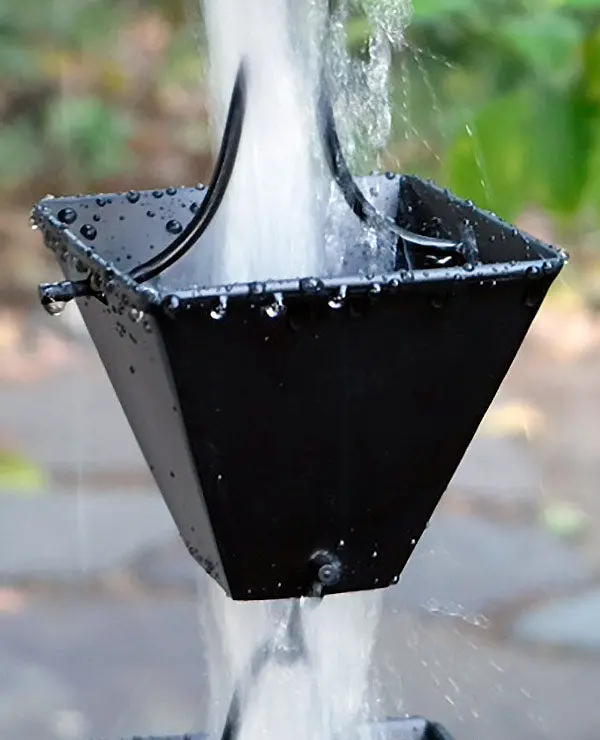 Rain Chain Medium Square Cups - Black - Image 2