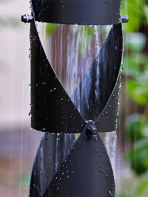 Rain Chain Origami™ II Round -Black