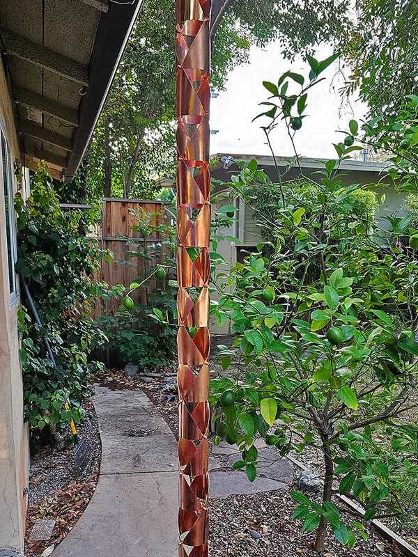 Rain Chain Origami™ II Round -Copper - Image 3