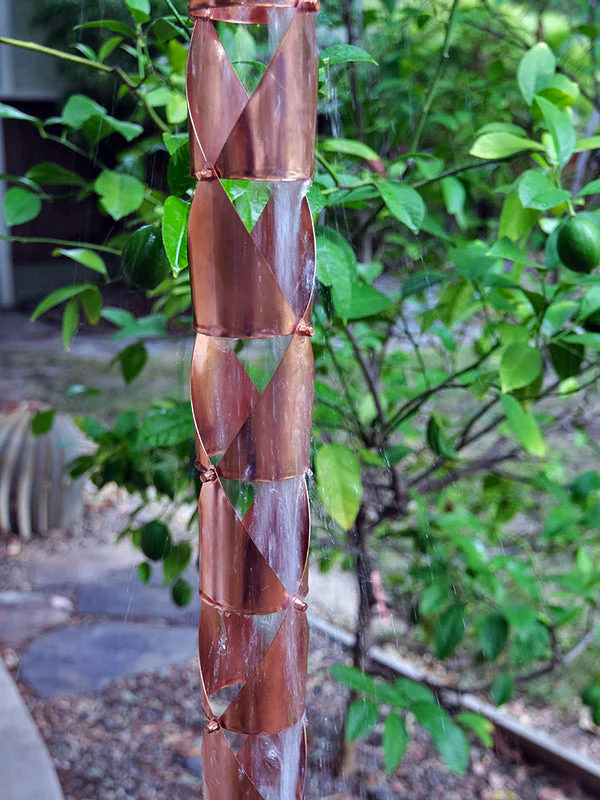 Rain Chain Origami™ II Round -Copper - Image 4
