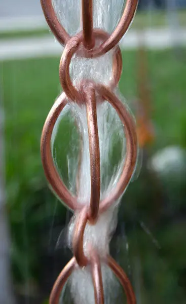 Rain Chain Oval Loop Rainchain- Copper - Image 3