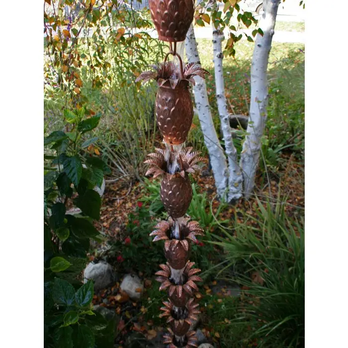 Rain Chain Copper Premium Pineapple - Image 3