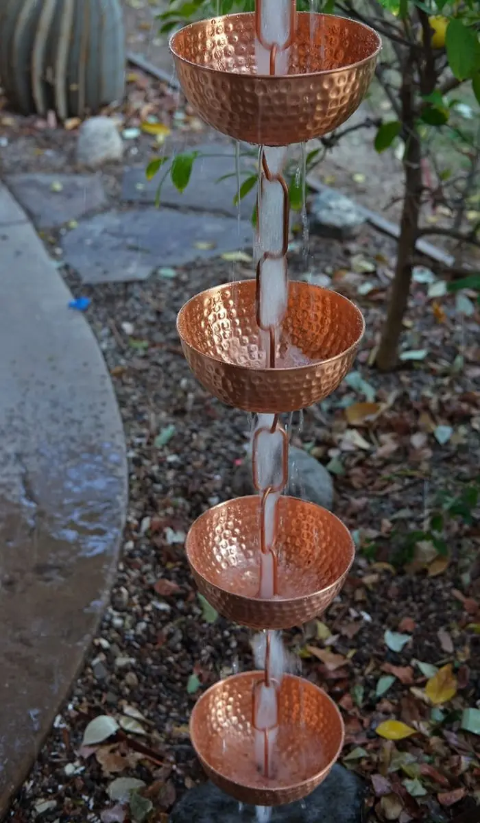 Rain Chain Pure Copper Bowls - Image 4
