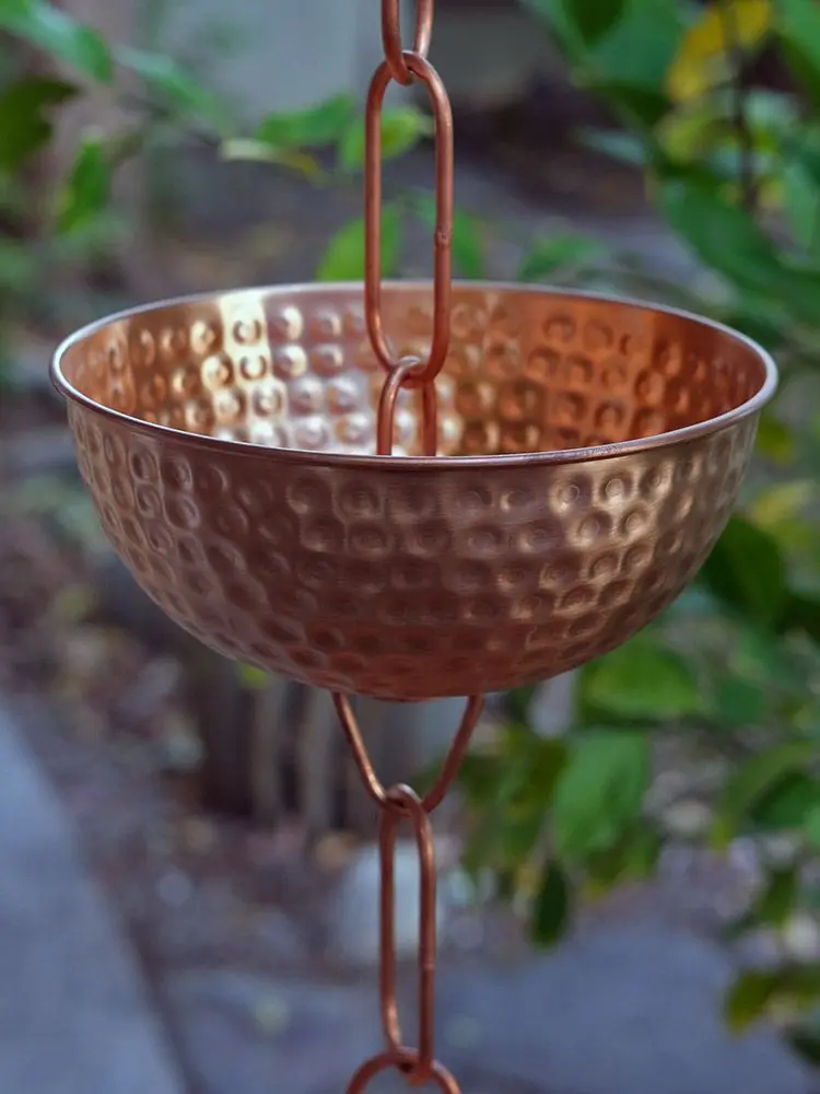 Rain Chain Pure Copper Bowls - Image 5