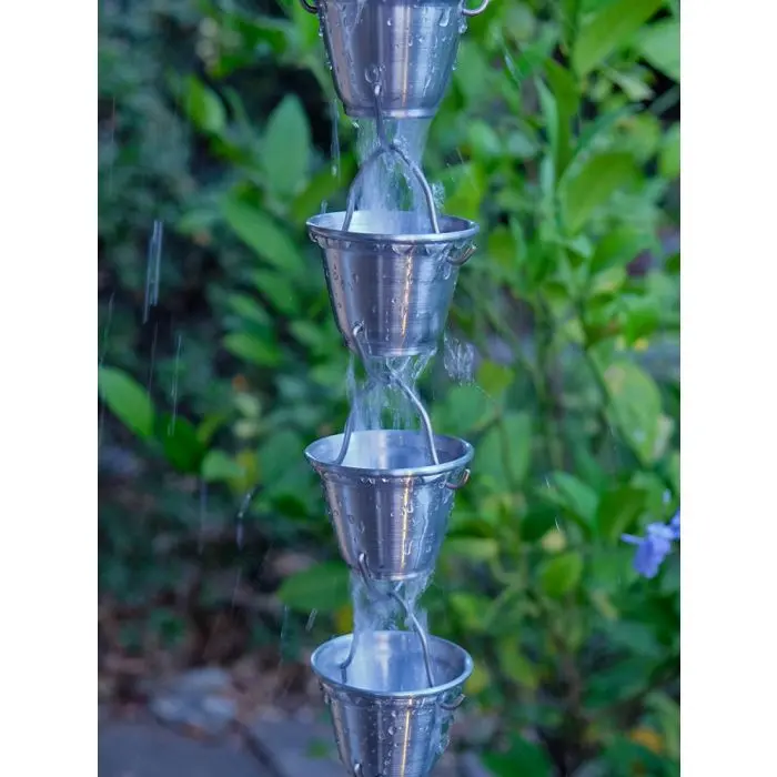 Rain Chain Shizuka Aluminum Cups - Image 2