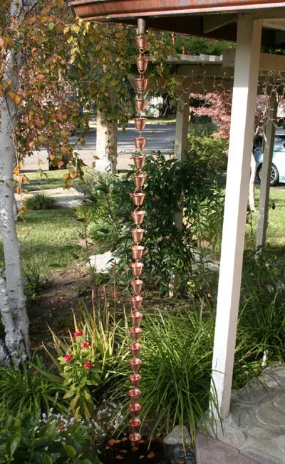 Rain Chain Shizuka Copper Cups - Image 3