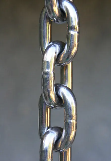 Rain Chain 1/4 Inch Welded Link - Stainless Steel - Image 2