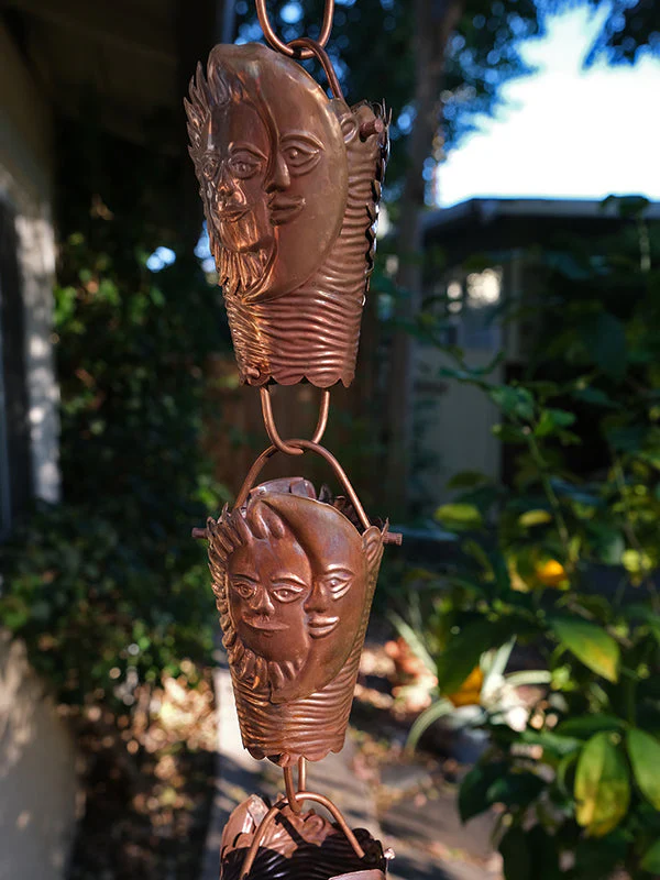 Rain Chain Copper Celestial Cups
