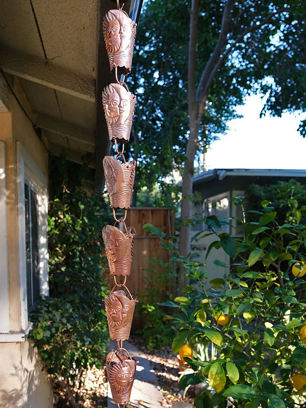 Rain Chain Copper Celestial Cups - Image 3