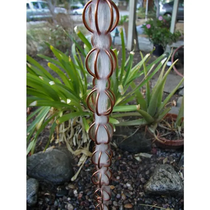 Rain Chain Triple Loops 2.5"- Copper - Image 3