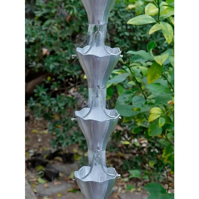 Rain Chain Unfinished Aluminum Star Flower