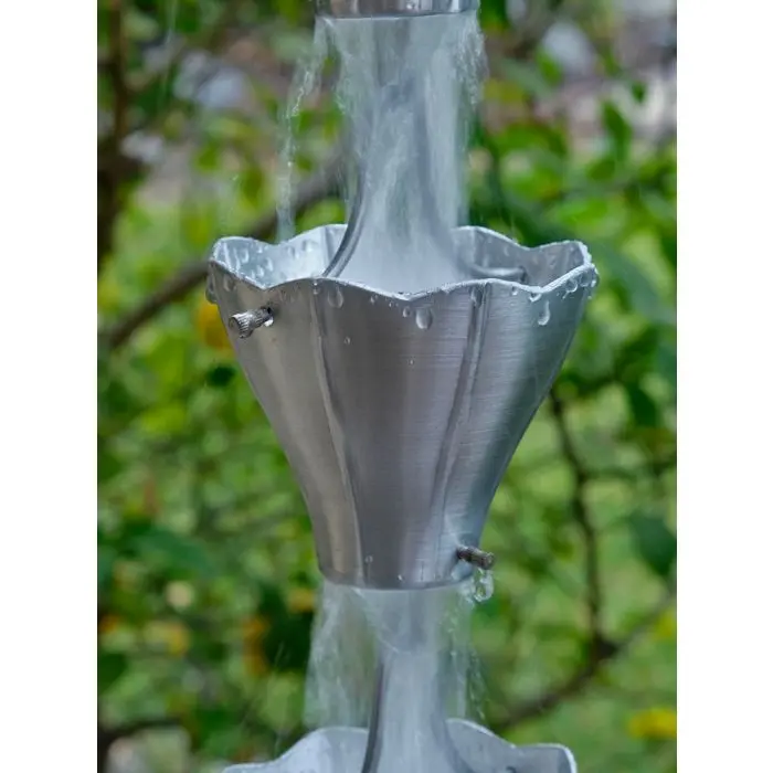 Rain Chain Unfinished Aluminum Star Flower - Image 2