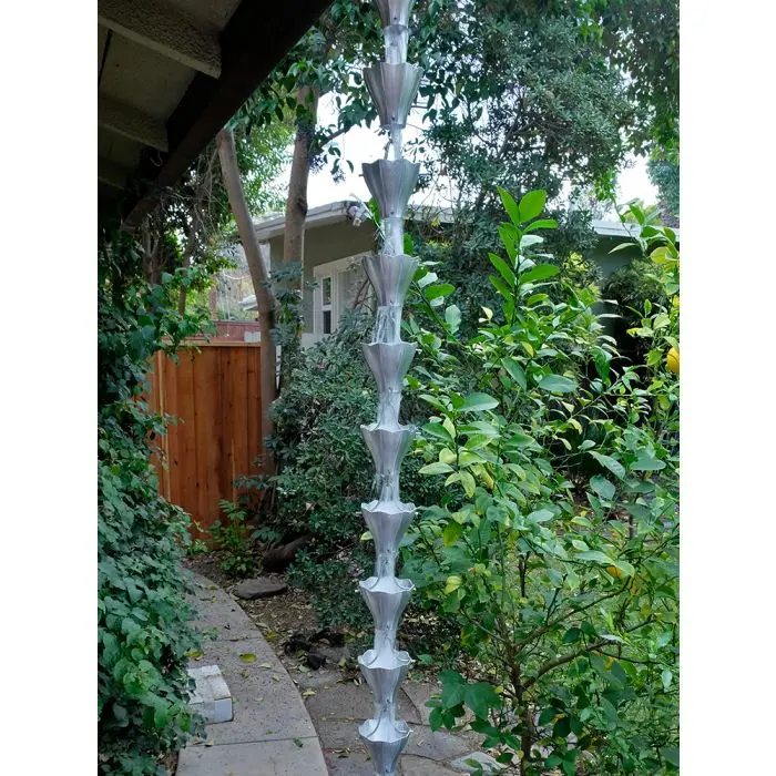 Rain Chain Unfinished Aluminum Star Flower - Image 3