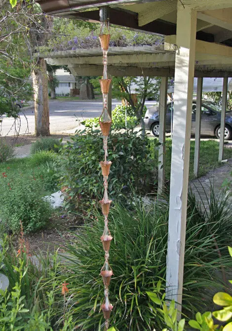 Rain Chain Yuri Cups - Copper - Image 3