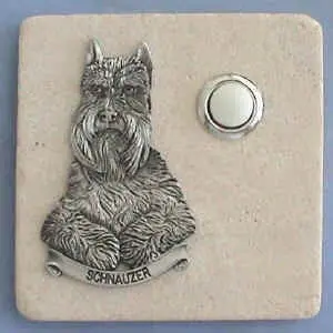 Schnauzer Dog Breed Stone Doorbell