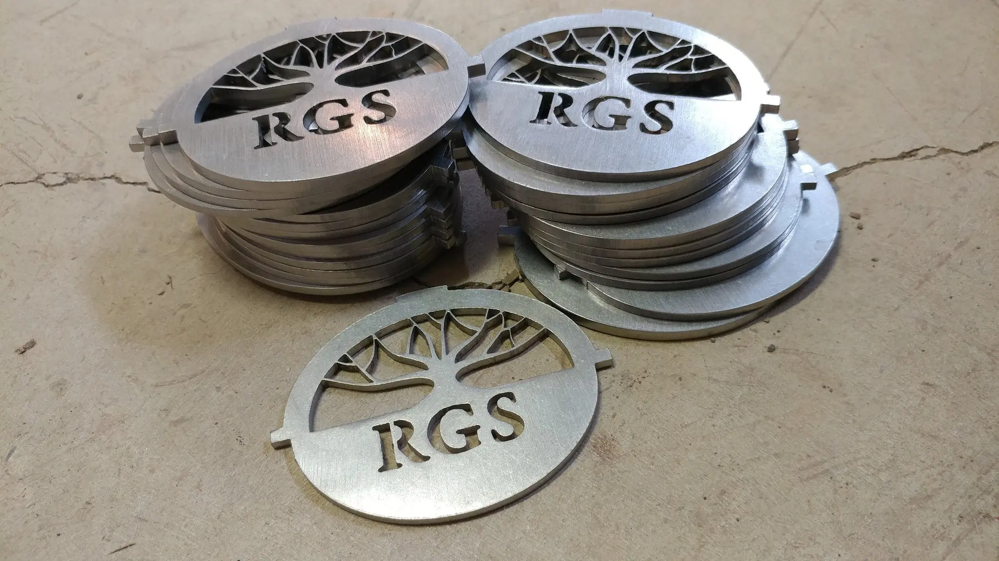 Stainless Steel Concrete Custom Logo Medallions - Image 5