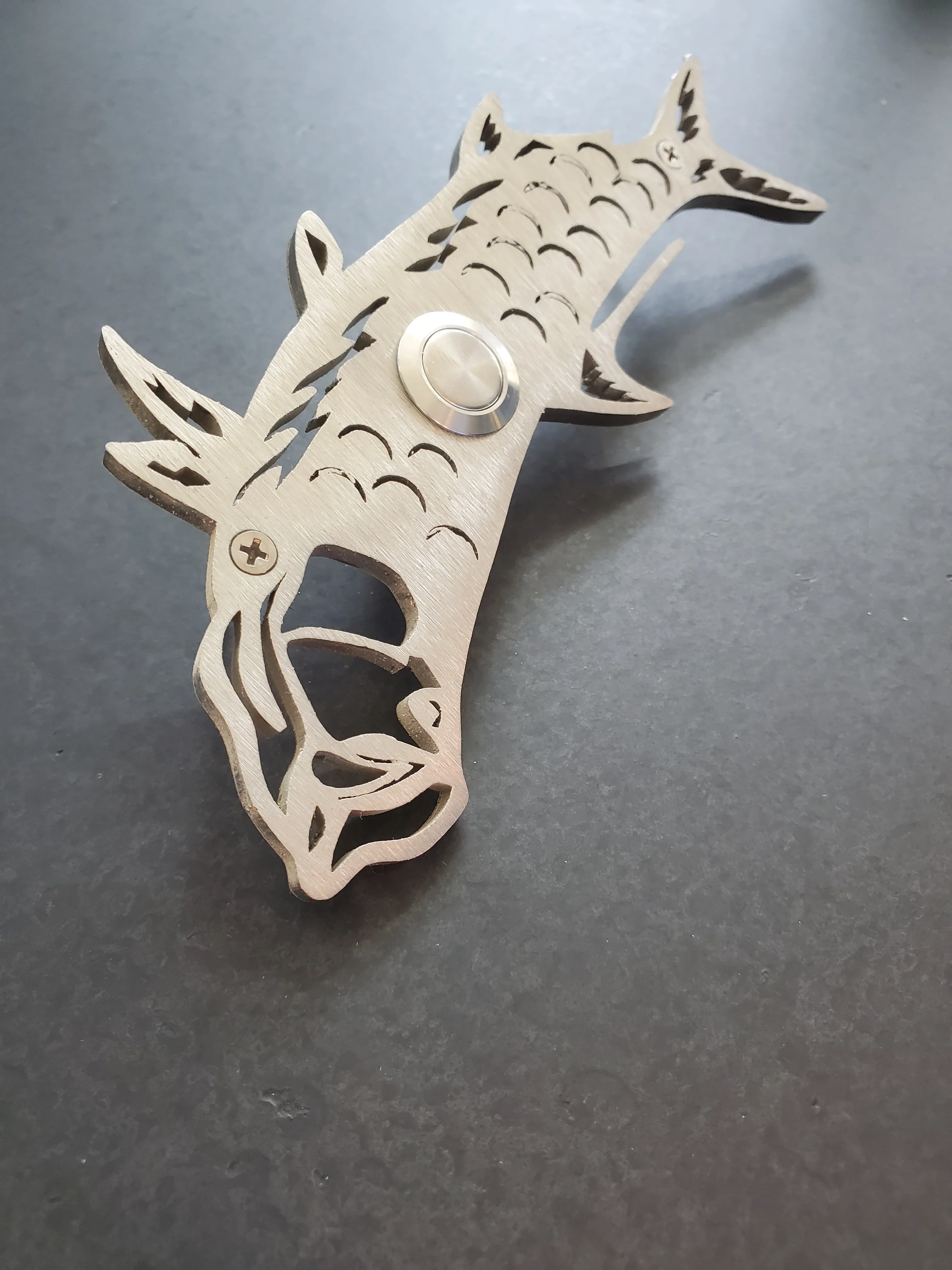 Stainless Steel Koi Fish Doorbell - Image 2