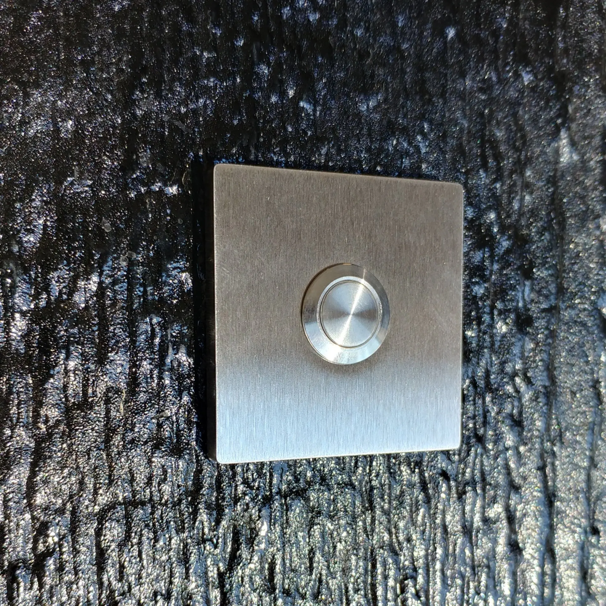 Stainless Steel Square Doorbell, Flush - No Screw Design