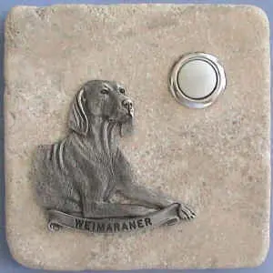 Weimaraner Dog Breed Stone Doorbell