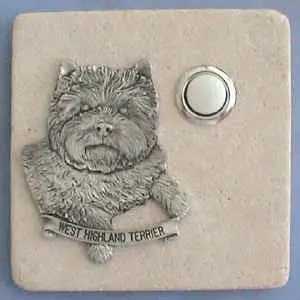 West Highland Terrier Stone Doorbell